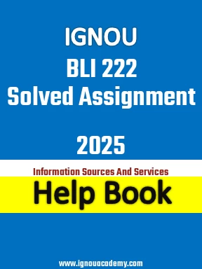 IGNOU BLI 222 Solved Assignment 2025